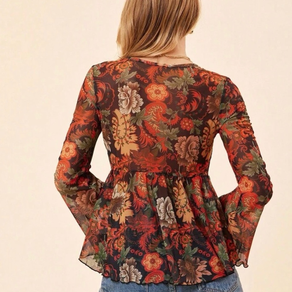 SHEIN Multicolor Floral Blouse